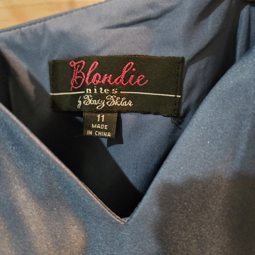 Blondie Nites Satin Lace-up Fit & Flare Dress/ Jr's W/Pockets-*NWT $159!! - Picture 11 of 12